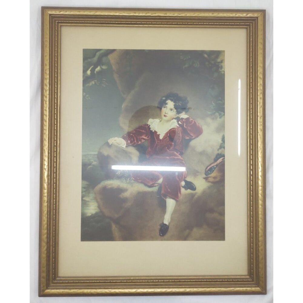 The Red Boy" Framed Print, Sir Thomas Lawrence, Vintage Master Lambton Portrait